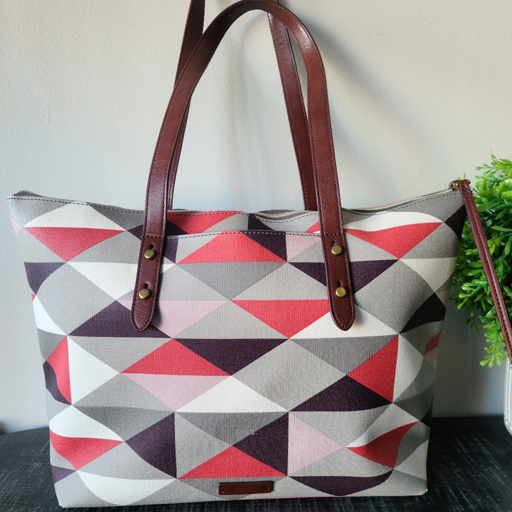 Fossil Large Geometric Tote Bag